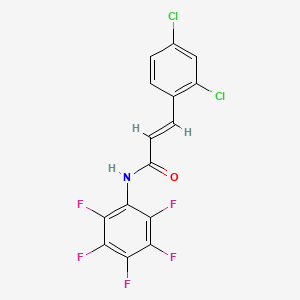 molecular formula C15H6Cl2F5NO B4696693 3-(2,4-dichlorophenyl)-N-(pentafluorophenyl)acrylamide 