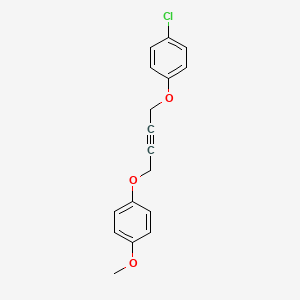 molecular formula C17H15ClO3 B4696704 1-chloro-4-{[4-(4-methoxyphenoxy)-2-butyn-1-yl]oxy}benzene 