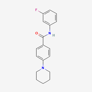 molecular formula C18H19FN2O B4696709 N-(3-fluorophenyl)-4-(1-piperidinyl)benzamide 