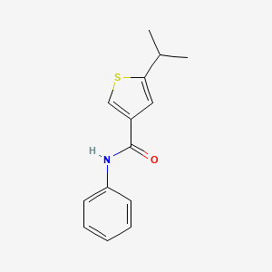 molecular formula C14H15NOS B4696719 5-isopropyl-N-phenyl-3-thiophenecarboxamide 
