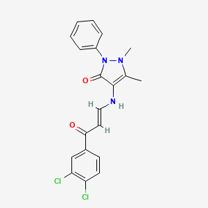 4-{[3-(3,4-dichlorophenyl)-3-oxo-1-propen-1-yl]amino}-1,5-dimethyl-2-phenyl-1,2-dihydro-3H-pyrazol-3-one