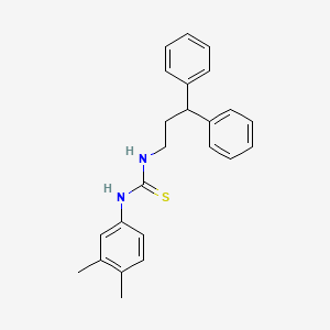 molecular formula C24H26N2S B4696747 N-(3,4-dimethylphenyl)-N'-(3,3-diphenylpropyl)thiourea 