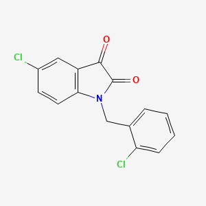 molecular formula C15H9Cl2NO2 B4696752 5-chloro-1-(2-chlorobenzyl)-1H-indole-2,3-dione 