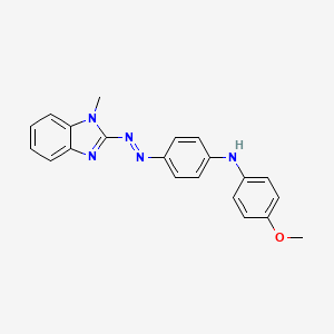 molecular formula C21H19N5O B4696756 (4-methoxyphenyl){4-[(1-methyl-1H-benzimidazol-2-yl)diazenyl]phenyl}amine 