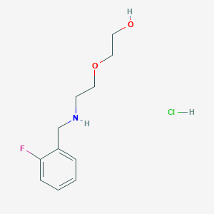 molecular formula C11H17ClFNO2 B4696765 2-{2-[(2-fluorobenzyl)amino]ethoxy}ethanol hydrochloride 