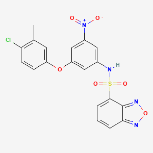 molecular formula C19H13ClN4O6S B4696766 N-[3-(4-chloro-3-methylphenoxy)-5-nitrophenyl]-2,1,3-benzoxadiazole-4-sulfonamide 