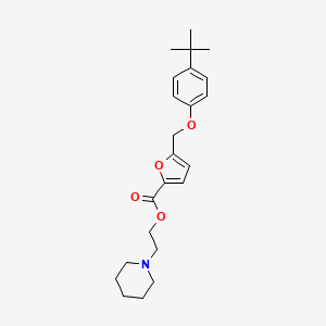molecular formula C23H31NO4 B4696792 2-(1-piperidinyl)ethyl 5-[(4-tert-butylphenoxy)methyl]-2-furoate 