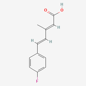 molecular formula C12H11FO2 B4696793 5-(4-fluorophenyl)-3-methyl-2,4-pentadienoic acid 