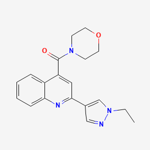 molecular formula C19H20N4O2 B4696798 2-(1-ethyl-1H-pyrazol-4-yl)-4-(4-morpholinylcarbonyl)quinoline 