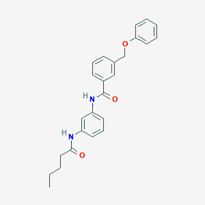 molecular formula C25H26N2O3 B4696829 N-[3-(pentanoylamino)phenyl]-3-(phenoxymethyl)benzamide 