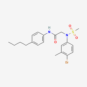 molecular formula C20H25BrN2O3S B4696861 N~2~-(4-bromo-3-methylphenyl)-N~1~-(4-butylphenyl)-N~2~-(methylsulfonyl)glycinamide 