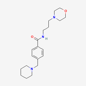 molecular formula C20H31N3O2 B4696862 N-[3-(4-morpholinyl)propyl]-4-(1-piperidinylmethyl)benzamide 