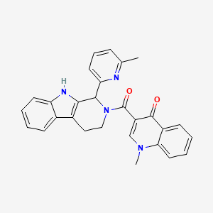 molecular formula C28H24N4O2 B4696878 1-methyl-3-{[1-(6-methyl-2-pyridinyl)-1,3,4,9-tetrahydro-2H-beta-carbolin-2-yl]carbonyl}-4(1H)-quinolinone 