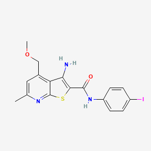 molecular formula C17H16IN3O2S B4696880 3-amino-N-(4-iodophenyl)-4-(methoxymethyl)-6-methylthieno[2,3-b]pyridine-2-carboxamide 