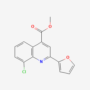 molecular formula C15H10ClNO3 B4696886 methyl 8-chloro-2-(2-furyl)-4-quinolinecarboxylate 