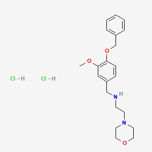 molecular formula C21H30Cl2N2O3 B4696893 N-[4-(benzyloxy)-3-methoxybenzyl]-2-morpholin-4-ylethanamine dihydrochloride 