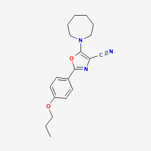 5-(1-azepanyl)-2-(4-propoxyphenyl)-1,3-oxazole-4-carbonitrile