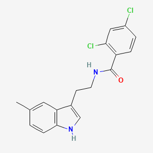 molecular formula C18H16Cl2N2O B4696909 2,4-dichloro-N-[2-(5-methyl-1H-indol-3-yl)ethyl]benzamide 