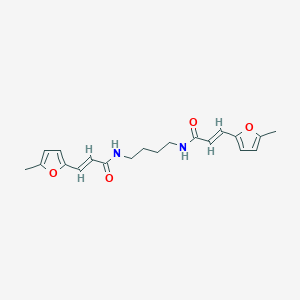 molecular formula C20H24N2O4 B4696916 N,N'-1,4-butanediylbis[3-(5-methyl-2-furyl)acrylamide] 