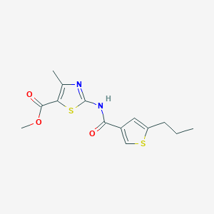 methyl 4-methyl-2-{[(5-propyl-3-thienyl)carbonyl]amino}-1,3-thiazole-5-carboxylate