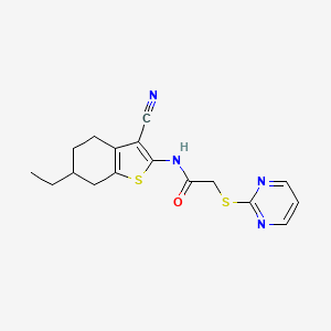 N-(3-cyano-6-ethyl-4,5,6,7-tetrahydro-1-benzothien-2-yl)-2-(2-pyrimidinylthio)acetamide