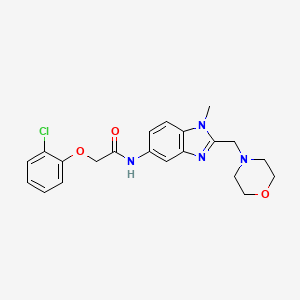 molecular formula C21H23ClN4O3 B4696961 2-(2-chlorophenoxy)-N-[1-methyl-2-(4-morpholinylmethyl)-1H-benzimidazol-5-yl]acetamide 