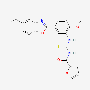 molecular formula C23H21N3O4S B4696962 N-({[5-(5-isopropyl-1,3-benzoxazol-2-yl)-2-methoxyphenyl]amino}carbonothioyl)-2-furamide 