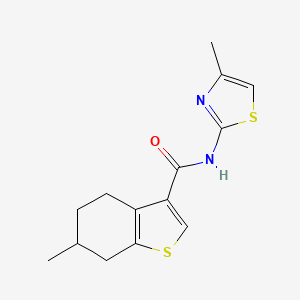 6-methyl-N-(4-methyl-1,3-thiazol-2-yl)-4,5,6,7-tetrahydro-1-benzothiophene-3-carboxamide