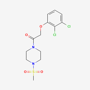 molecular formula C13H16Cl2N2O4S B4696975 1-[(2,3-dichlorophenoxy)acetyl]-4-(methylsulfonyl)piperazine 