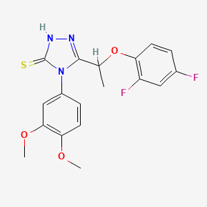 5-[1-(2,4-difluorophenoxy)ethyl]-4-(3,4-dimethoxyphenyl)-4H-1,2,4-triazole-3-thiol