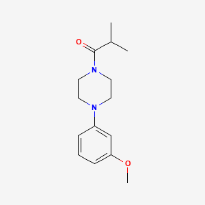 molecular formula C15H22N2O2 B4696988 1-isobutyryl-4-(3-methoxyphenyl)piperazine 