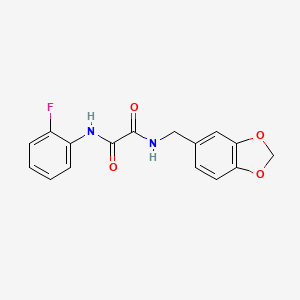N-(1,3-benzodioxol-5-ylmethyl)-N'-(2-fluorophenyl)ethanediamide