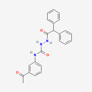 molecular formula C23H21N3O3 B4697025 N-(3-acetylphenyl)-2-(diphenylacetyl)hydrazinecarboxamide 