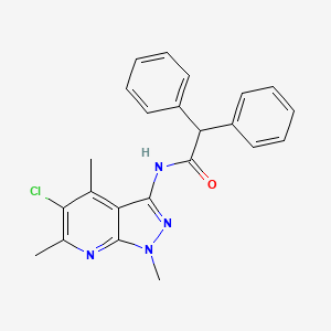 molecular formula C23H21ClN4O B4697079 N-(5-chloro-1,4,6-trimethyl-1H-pyrazolo[3,4-b]pyridin-3-yl)-2,2-diphenylacetamide 