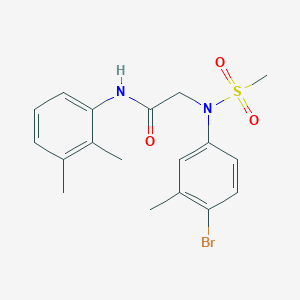 molecular formula C18H21BrN2O3S B4697084 N~2~-(4-bromo-3-methylphenyl)-N~1~-(2,3-dimethylphenyl)-N~2~-(methylsulfonyl)glycinamide 
