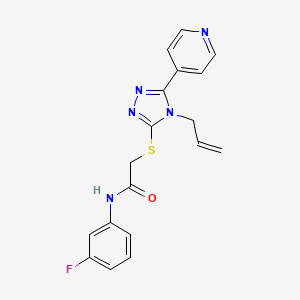 molecular formula C18H16FN5OS B4697094 2-{[4-allyl-5-(4-pyridinyl)-4H-1,2,4-triazol-3-yl]thio}-N-(3-fluorophenyl)acetamide 