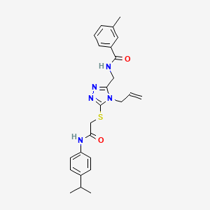 molecular formula C25H29N5O2S B4697101 N-{[4-allyl-5-({2-[(4-isopropylphenyl)amino]-2-oxoethyl}thio)-4H-1,2,4-triazol-3-yl]methyl}-3-methylbenzamide 