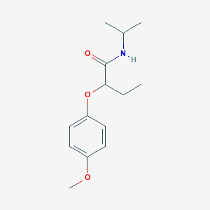 molecular formula C14H21NO3 B4697106 N-isopropyl-2-(4-methoxyphenoxy)butanamide 