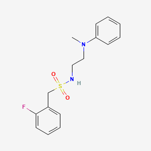 molecular formula C16H19FN2O2S B4697109 1-(2-fluorophenyl)-N-{2-[methyl(phenyl)amino]ethyl}methanesulfonamide 