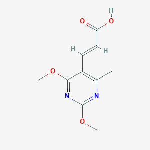 molecular formula C10H12N2O4 B4697115 3-(2,4-dimethoxy-6-methyl-5-pyrimidinyl)acrylic acid 