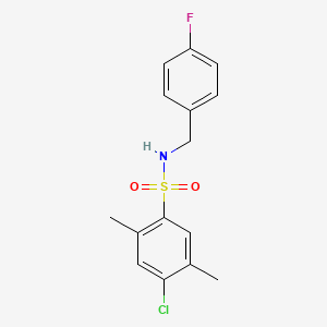 4-chloro-N-(4-fluorobenzyl)-2,5-dimethylbenzenesulfonamide