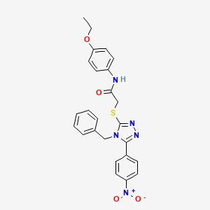 2-{[4-benzyl-5-(4-nitrophenyl)-4H-1,2,4-triazol-3-yl]thio}-N-(4-ethoxyphenyl)acetamide