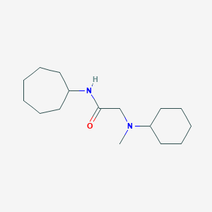 molecular formula C16H30N2O B4697153 N~1~-cycloheptyl-N~2~-cyclohexyl-N~2~-methylglycinamide 