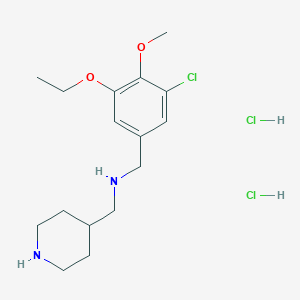 molecular formula C16H27Cl3N2O2 B4697189 (3-chloro-5-ethoxy-4-methoxybenzyl)(4-piperidinylmethyl)amine dihydrochloride 