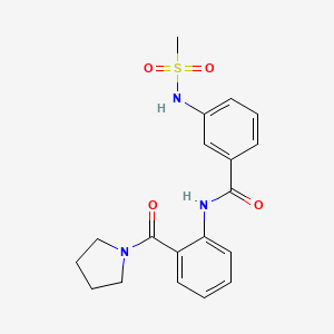 molecular formula C19H21N3O4S B4697227 3-[(methylsulfonyl)amino]-N-[2-(1-pyrrolidinylcarbonyl)phenyl]benzamide 