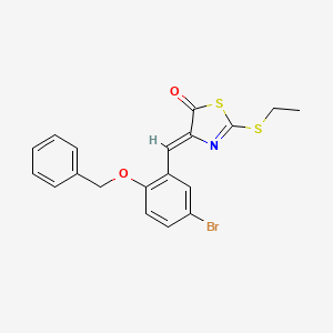 molecular formula C19H16BrNO2S2 B4697249 4-[2-(benzyloxy)-5-bromobenzylidene]-2-(ethylthio)-1,3-thiazol-5(4H)-one 