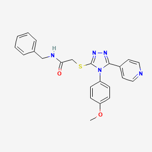 N-benzyl-2-{[4-(4-methoxyphenyl)-5-(4-pyridinyl)-4H-1,2,4-triazol-3-yl]thio}acetamide