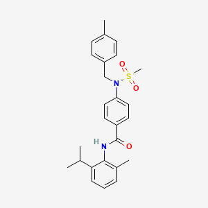 molecular formula C26H30N2O3S B4697273 N-(2-isopropyl-6-methylphenyl)-4-[(4-methylbenzyl)(methylsulfonyl)amino]benzamide 