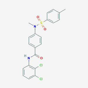 molecular formula C21H18Cl2N2O3S B4697280 N-(2,3-dichlorophenyl)-4-{methyl[(4-methylphenyl)sulfonyl]amino}benzamide 