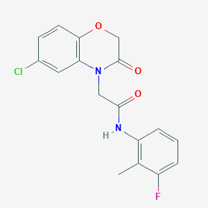 2-(6-chloro-3-oxo-2,3-dihydro-4H-1,4-benzoxazin-4-yl)-N-(3-fluoro-2-methylphenyl)acetamide